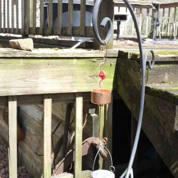 Copper Ant Moat for Oriole Feeder Hummingbird Feeder Yard Art Garden Decoration - Picture 6 of 8